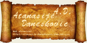Atanasije Danesković vizit kartica